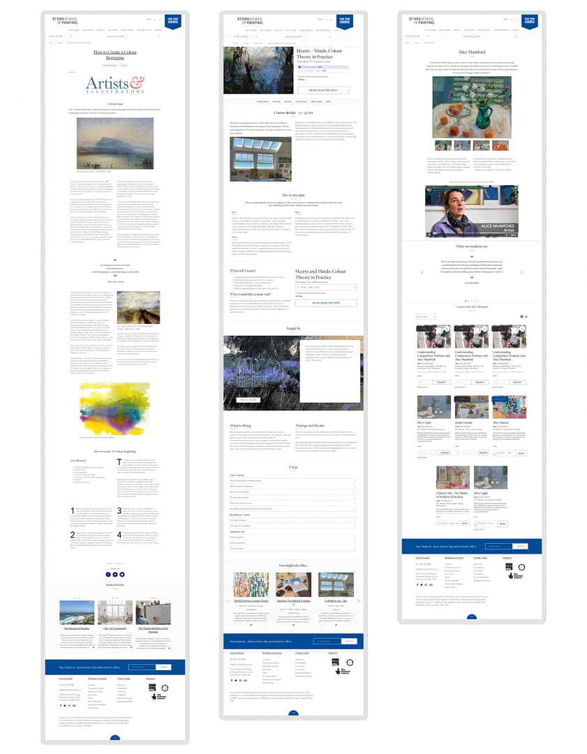 An image from the St Ives School of Painting website pages